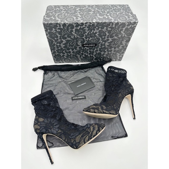 Dolce & Gabbana Lace Ankle Stretch Booties - Picture 2 of 15